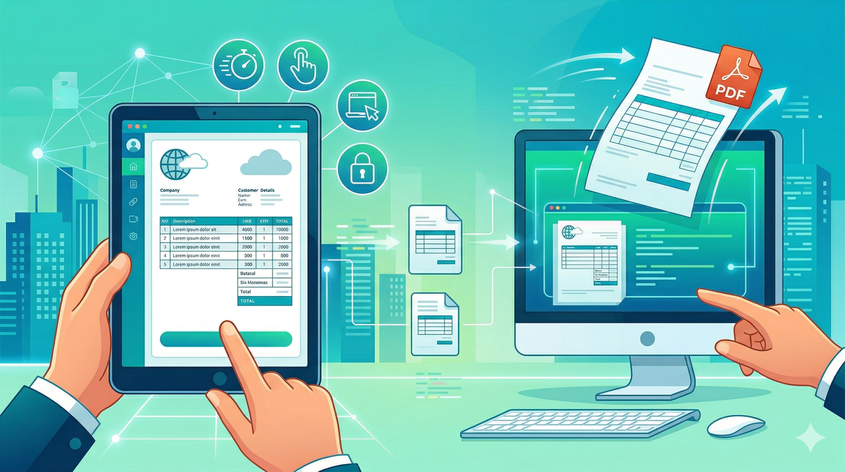 KodaPdf Invoice Creator – Preparação de faturas rápida e gratuita